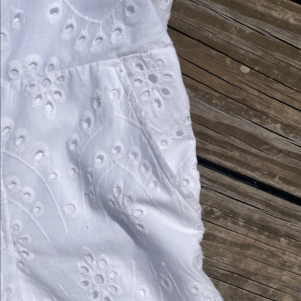 Express White Eyelet Romper - Picture 8 of 16